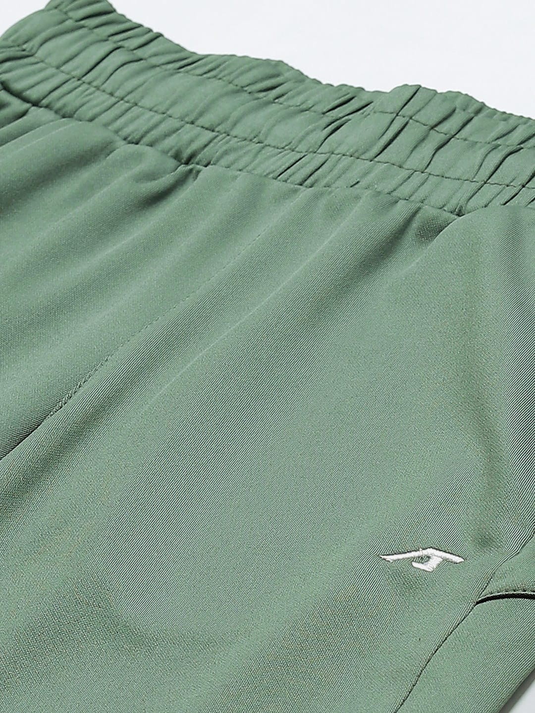 Alcis Women Olive Green Solid Slim Fit Track Pants
