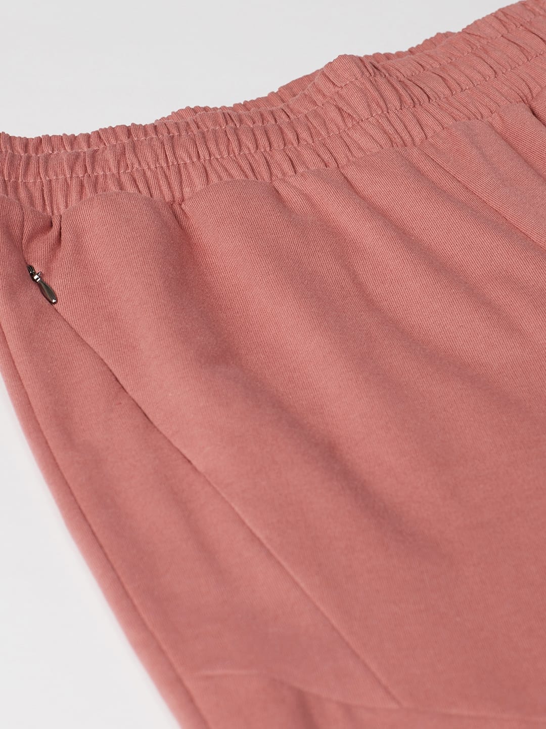 Alcis Women Peach-Coloured Slim Fit Solid Cropped Track Pants