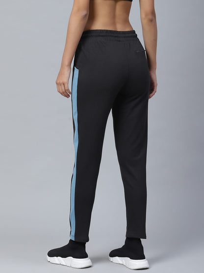 Alcis Women Black Solid Slim Fit Track Pants