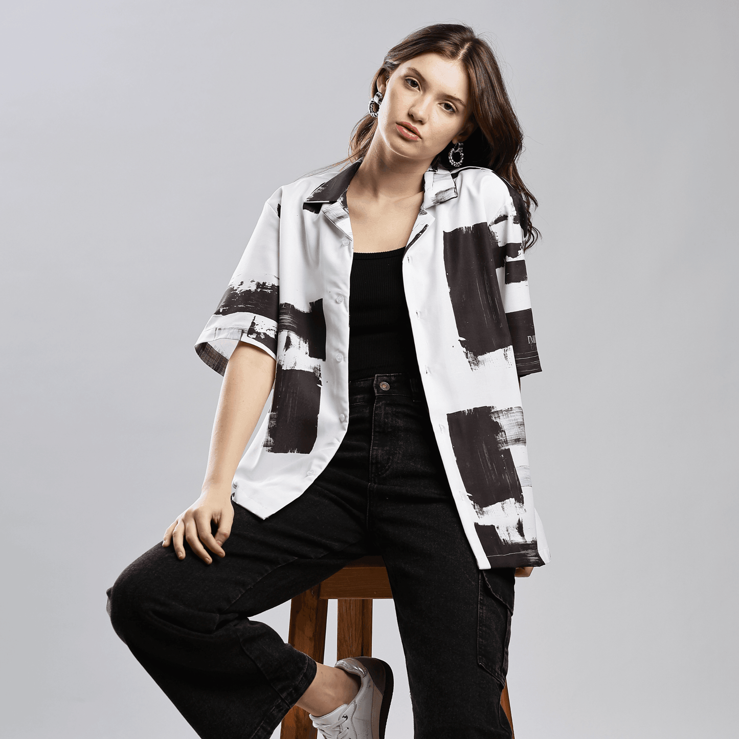 Artist Brush Strokes Resort Collar Shirt