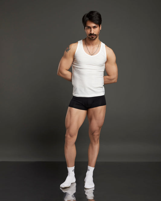 Ribbed Tank /White