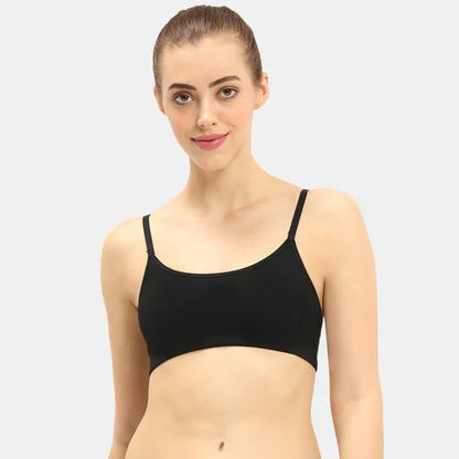 Soft comfortable girls bra black Envie full coverage non wired non padded lightweight beginners bra for teens