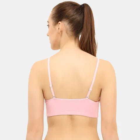 Light pink beginners bra Envie girls non padded non wired full coverage comfortable training bra for daily wear