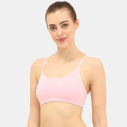 Light pink beginners bra Envie girls non padded non wired full coverage comfortable training bra for daily wear