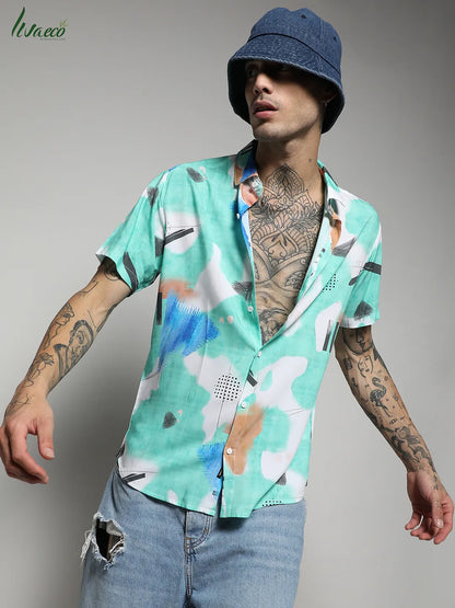 Ecoliva Abstract Strokes Shirt
