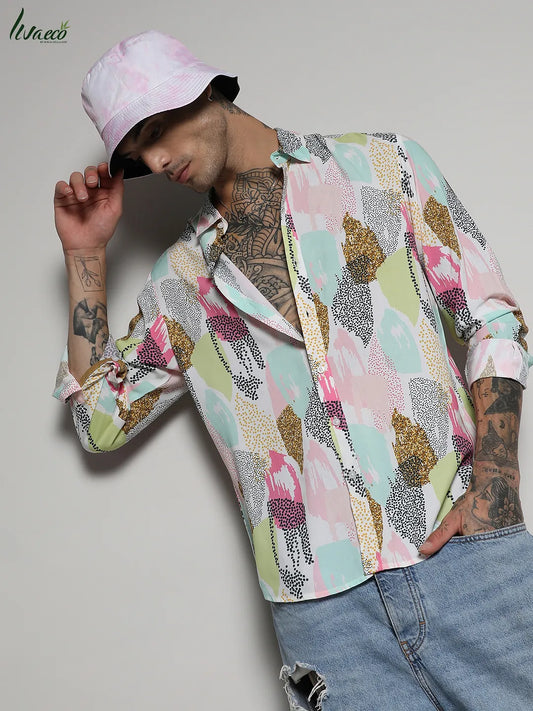 Ecoliva Abstract Dotted Shirt