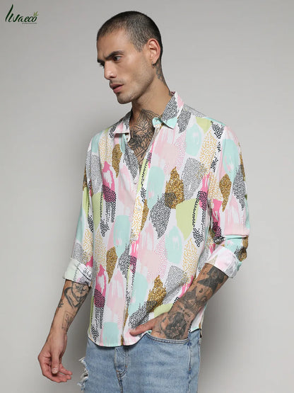 Ecoliva Abstract Dotted Shirt