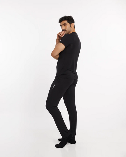 Micro Modal Yoga Sleep Set - Midnight Black