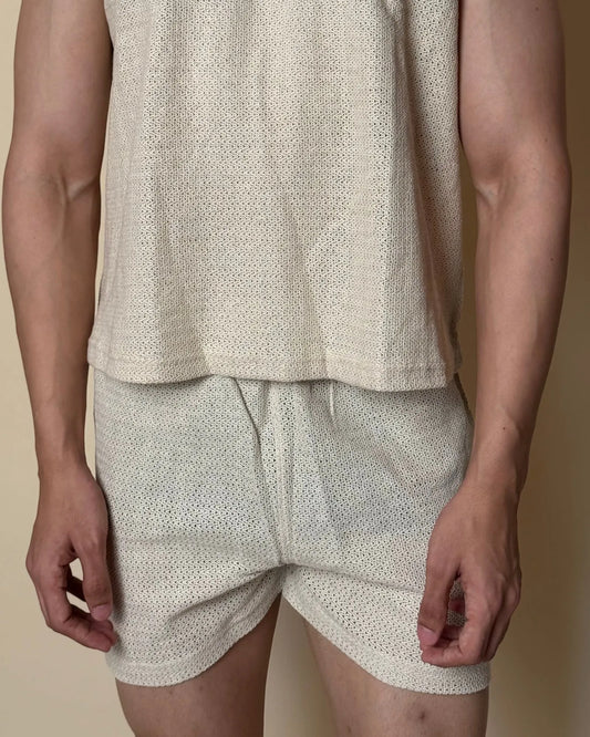 Aegis Knit Shorts /Ivory Cream
