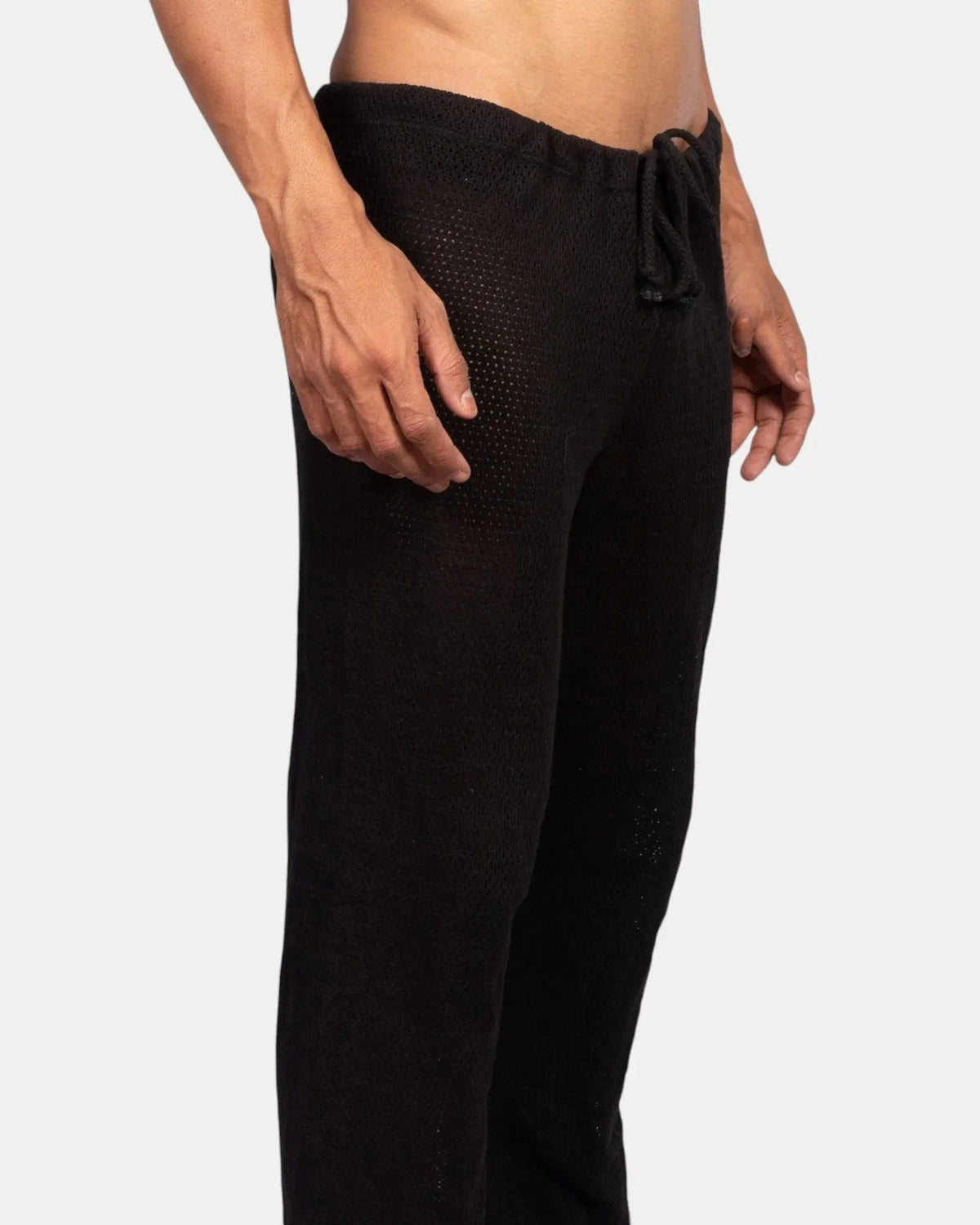 Knit Crochet Pants /Black