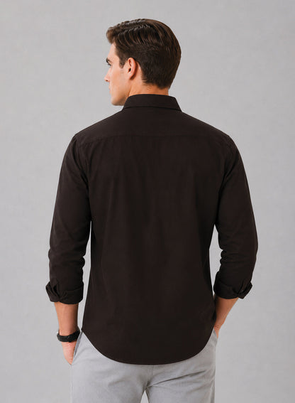 ADRO Premium Oxford Cotton Casual Shirt – Espresso