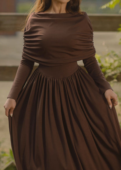 Mocha Silhouette Dress