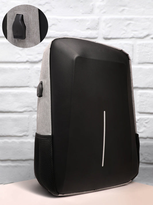 The Travel Mate Backpack - Moon Grey:Onyx Black