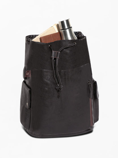Men's The Side Pouch Backpack - Coffee Brown