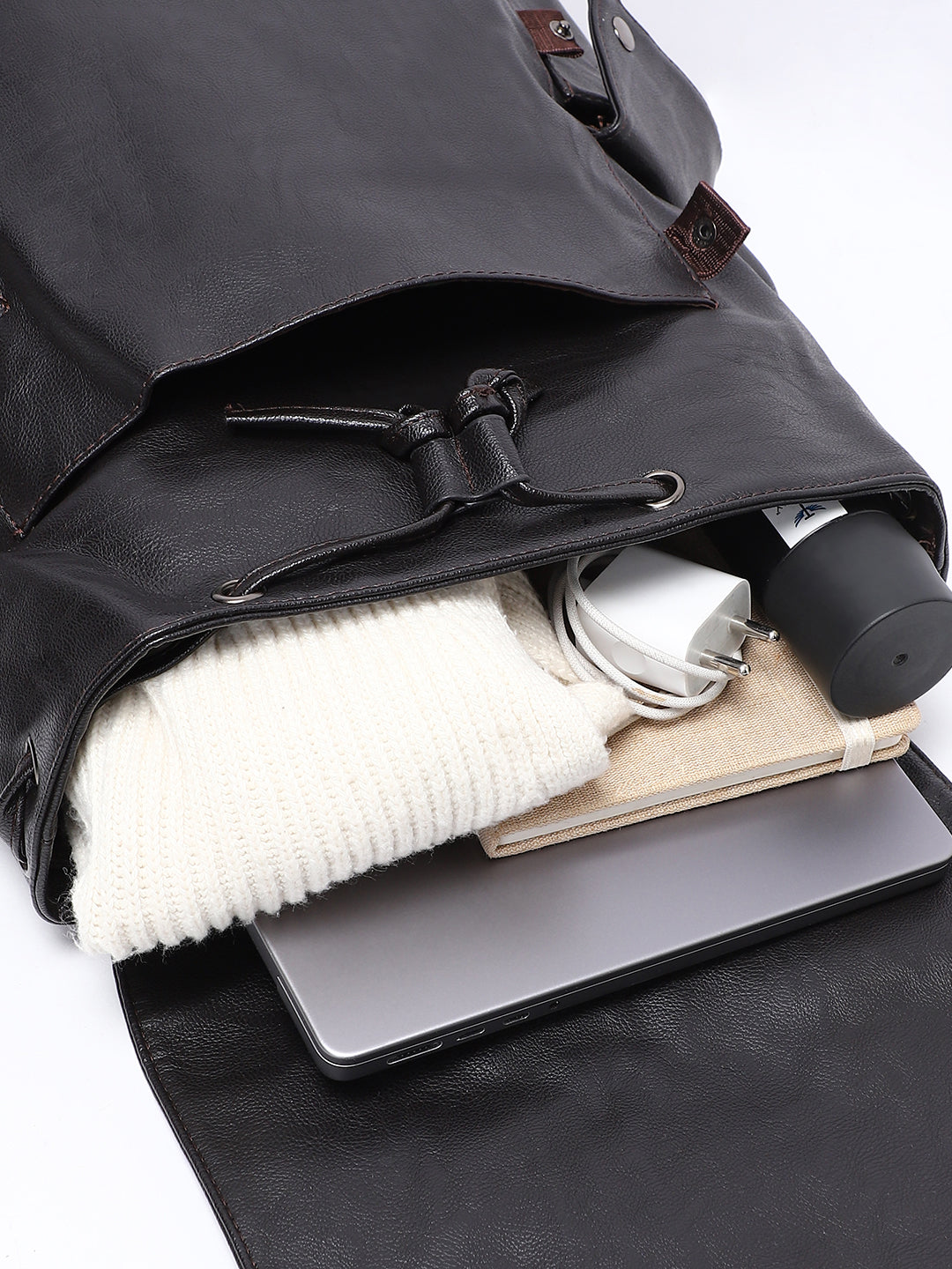 Men's The Side Pouch Backpack - Coffee Brown