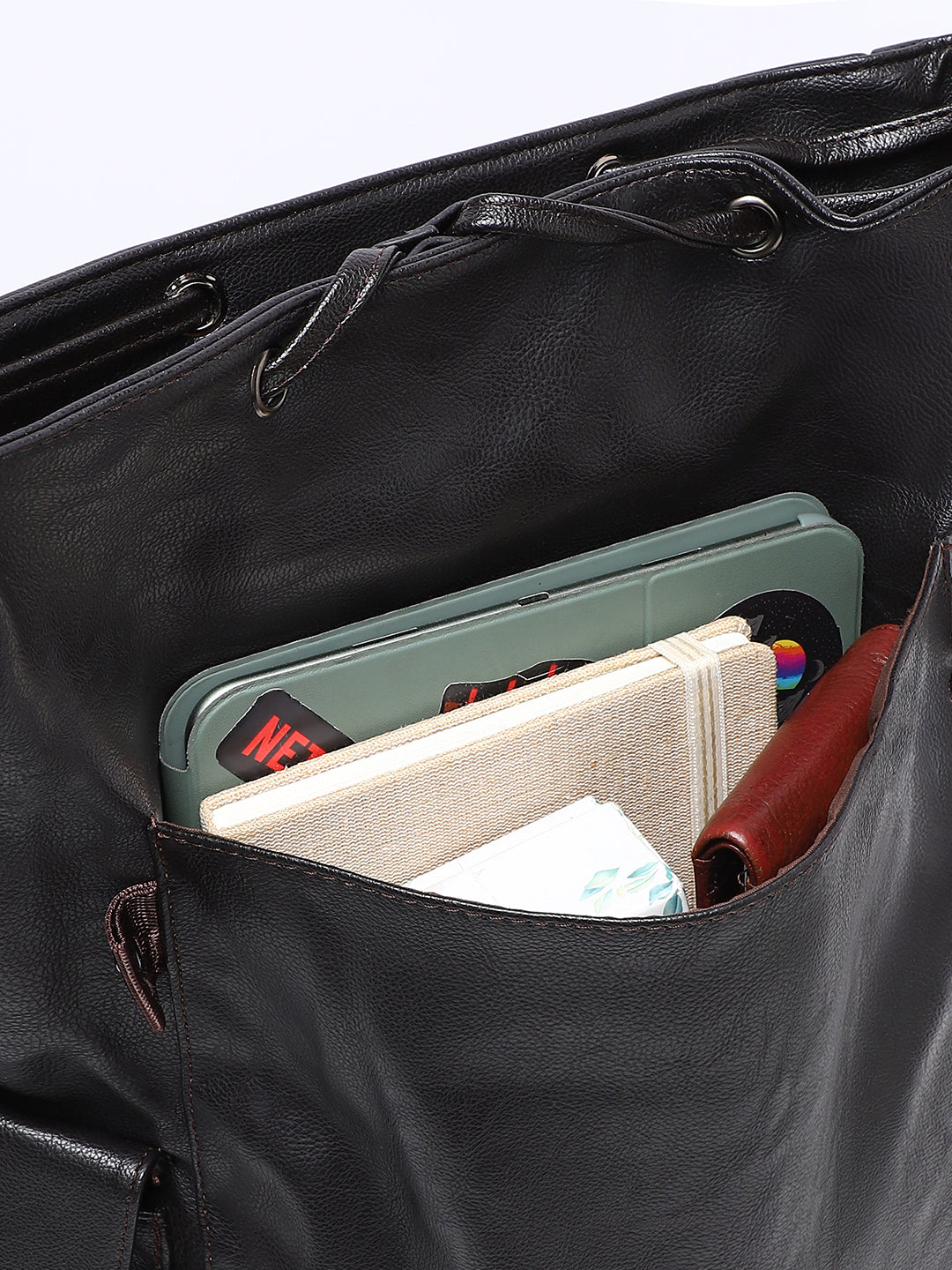 Men's The Side Pouch Backpack - Coffee Brown