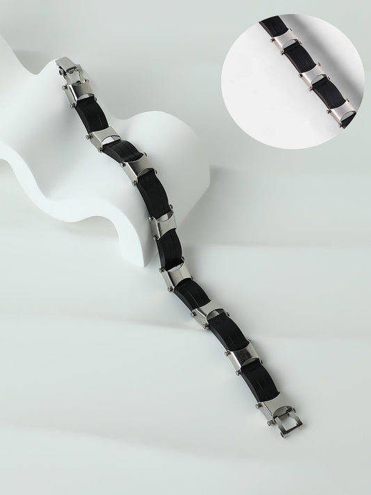 The Overlap Tennis Bracelet - Onyx Black