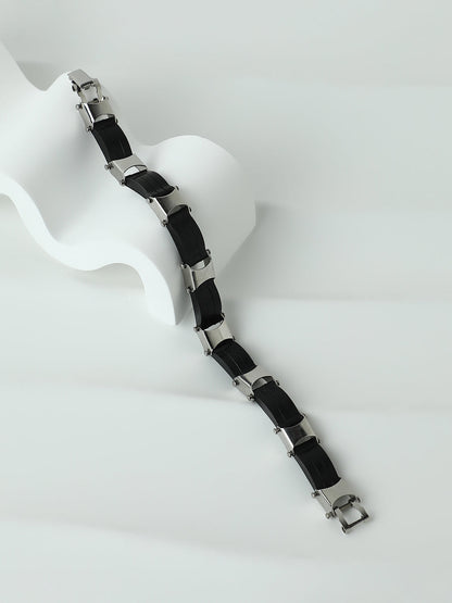 The Overlap Tennis Bracelet - Onyx Black