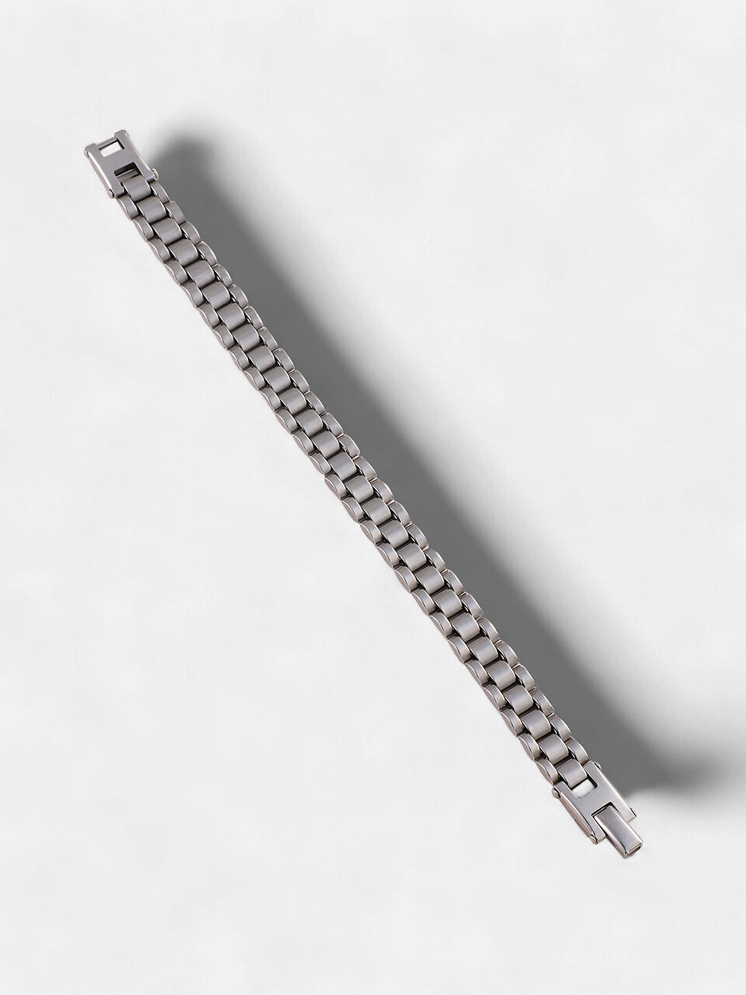 The Small H-Link Tennis Bracelet - Metallic Silver
