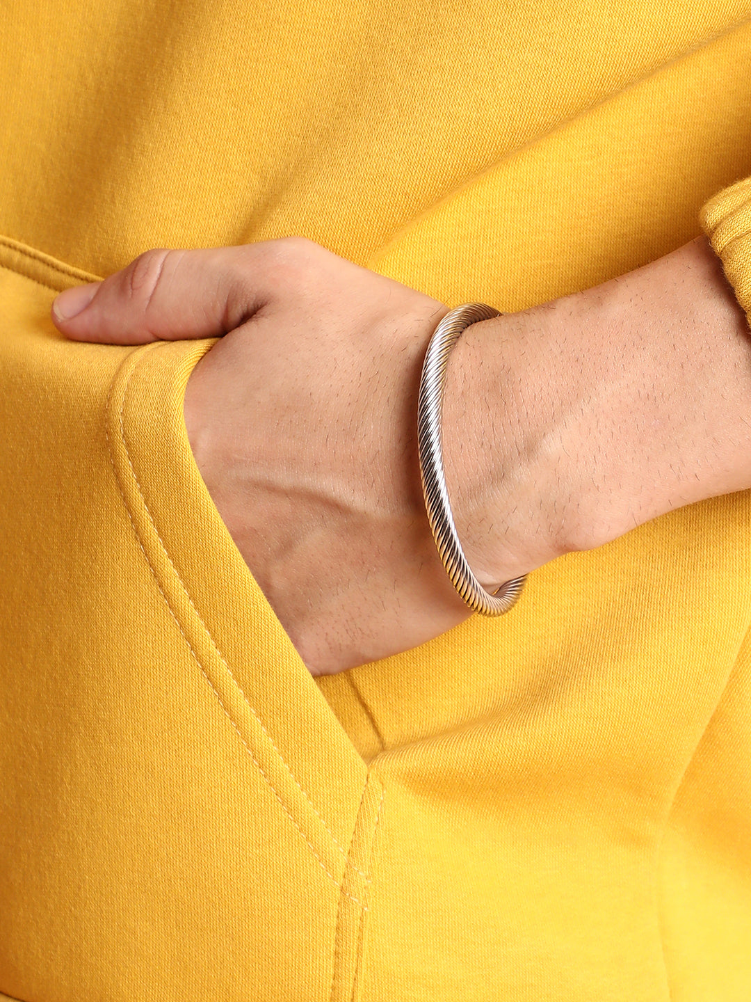 The Ripple Cuff Bracelet - Metallic Silver