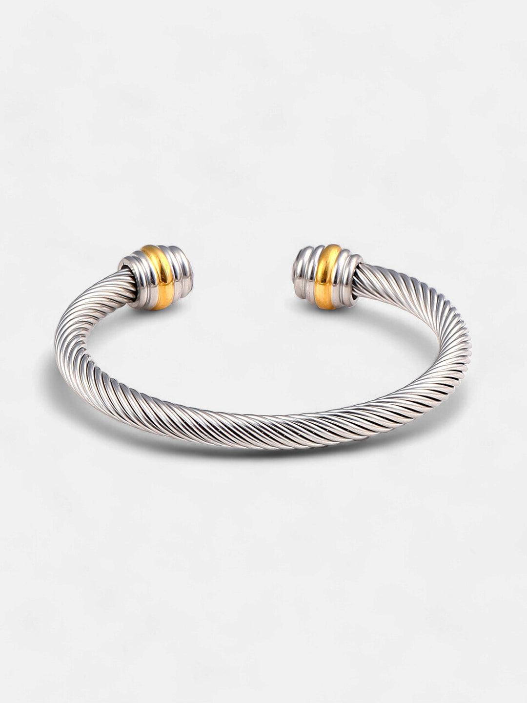 The Ripple Cuff Bracelet - Metallic Silver