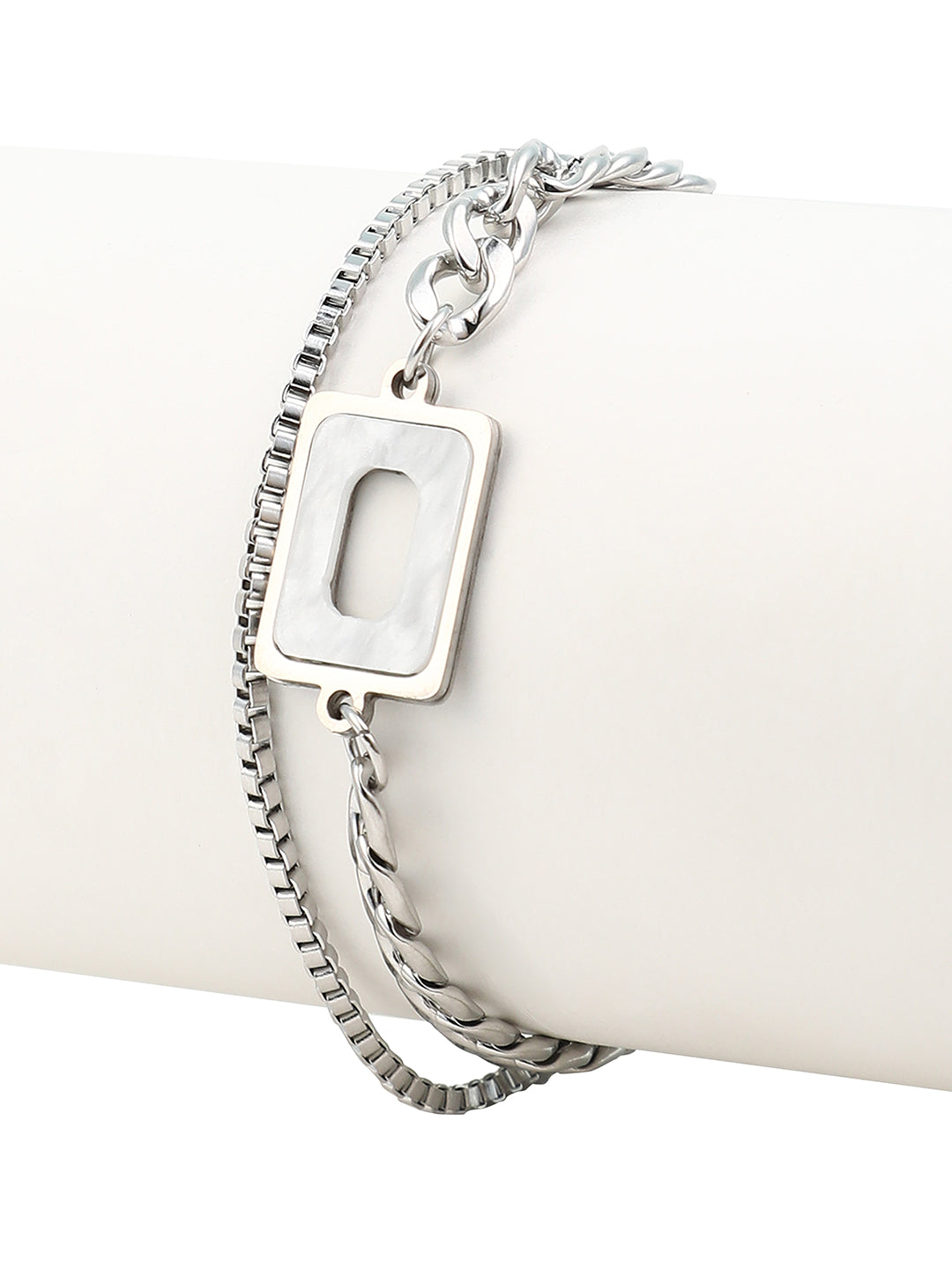 The Quad-Halo Link Bracelet - Metallic Silver