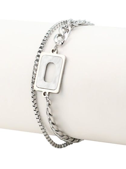 The Quad-Halo Link Bracelet - Metallic Silver