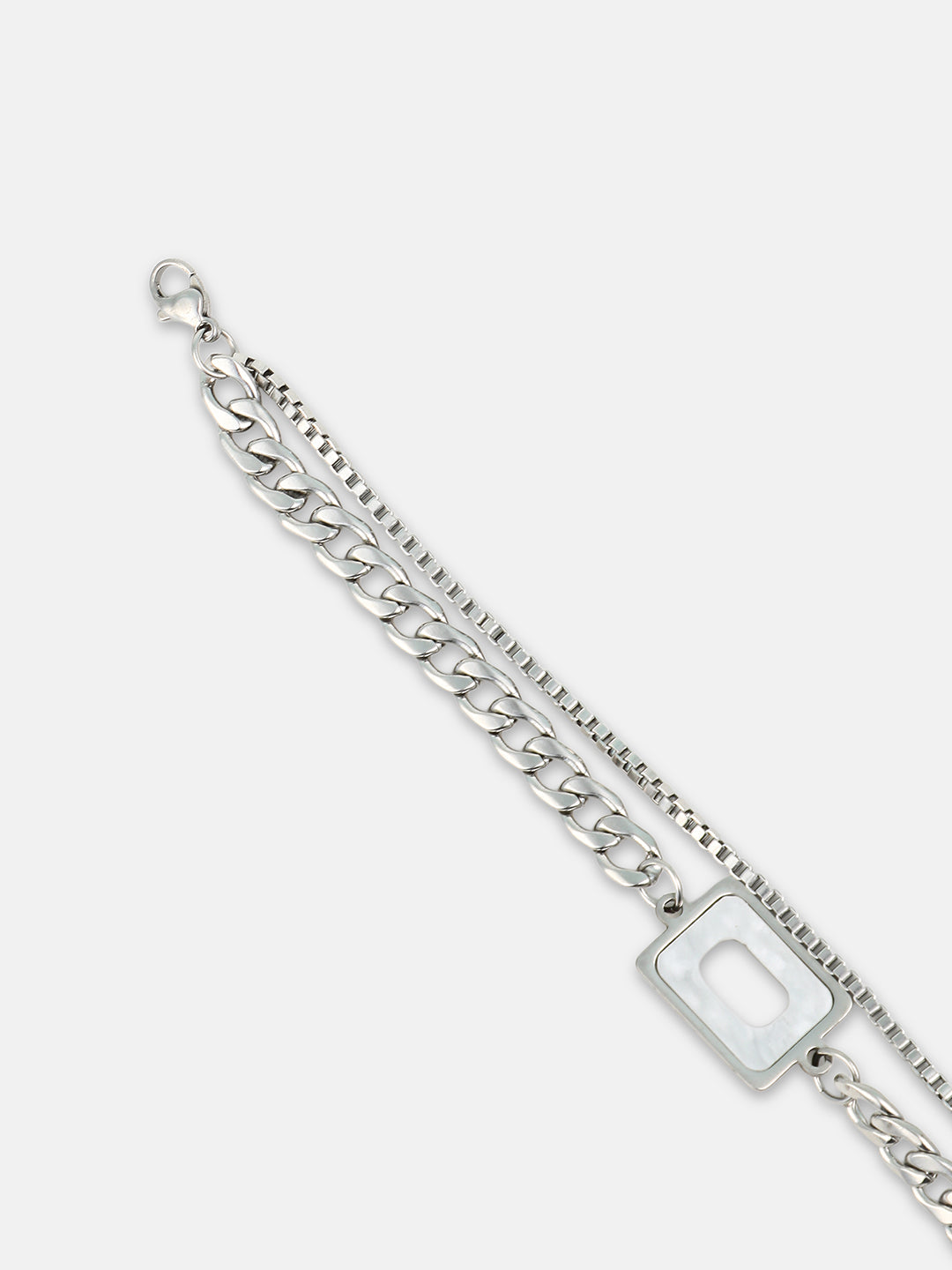 The Quad-Halo Link Bracelet - Metallic Silver