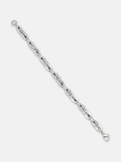 The Mechanical Link Bracelet - Metallic Silver