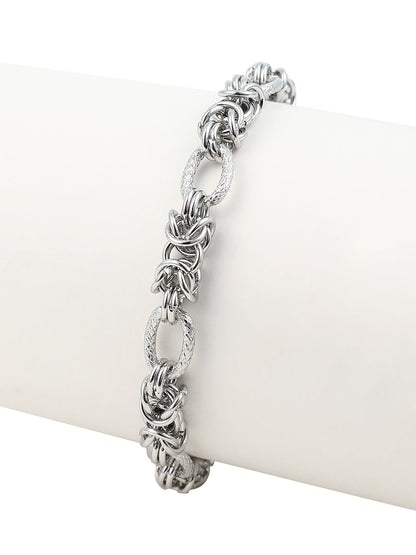 The Duos Link Bracelet - Metallic Silver