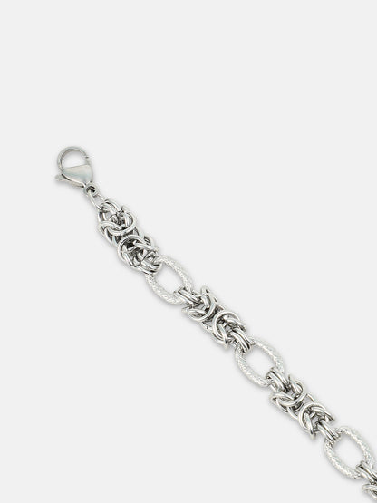 The Duos Link Bracelet - Metallic Silver