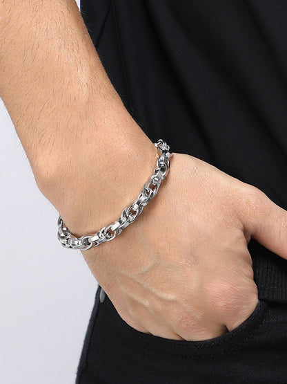 The Interweave Link Bracelet - Metallic Silver