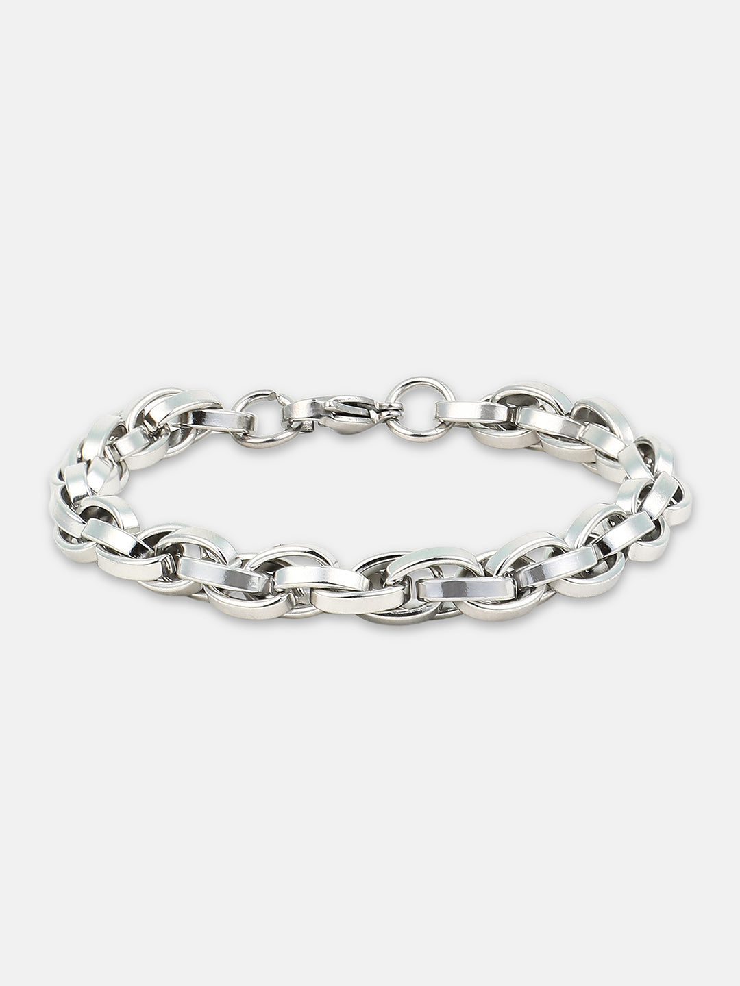 The Interweave Link Bracelet - Metallic Silver