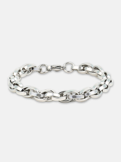 The Interweave Link Bracelet - Metallic Silver