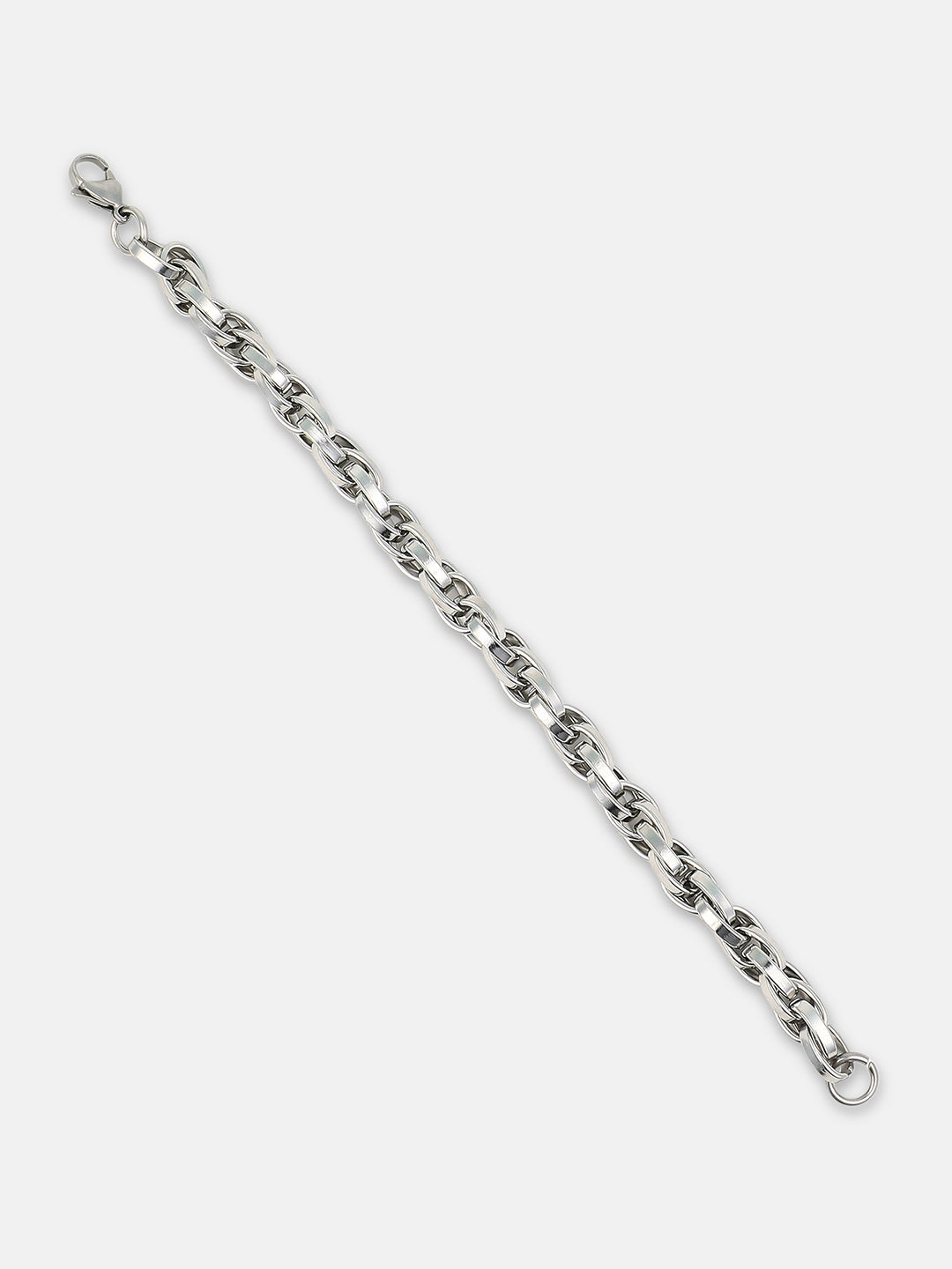 The Interweave Link Bracelet - Metallic Silver