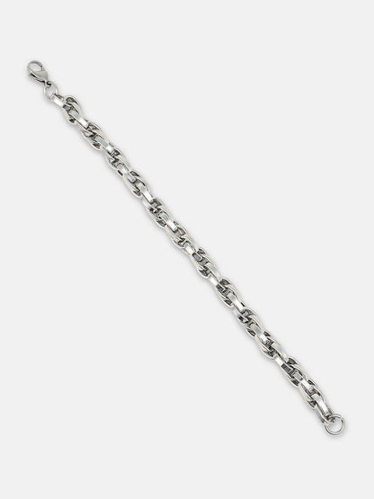 The Interweave Link Bracelet - Metallic Silver