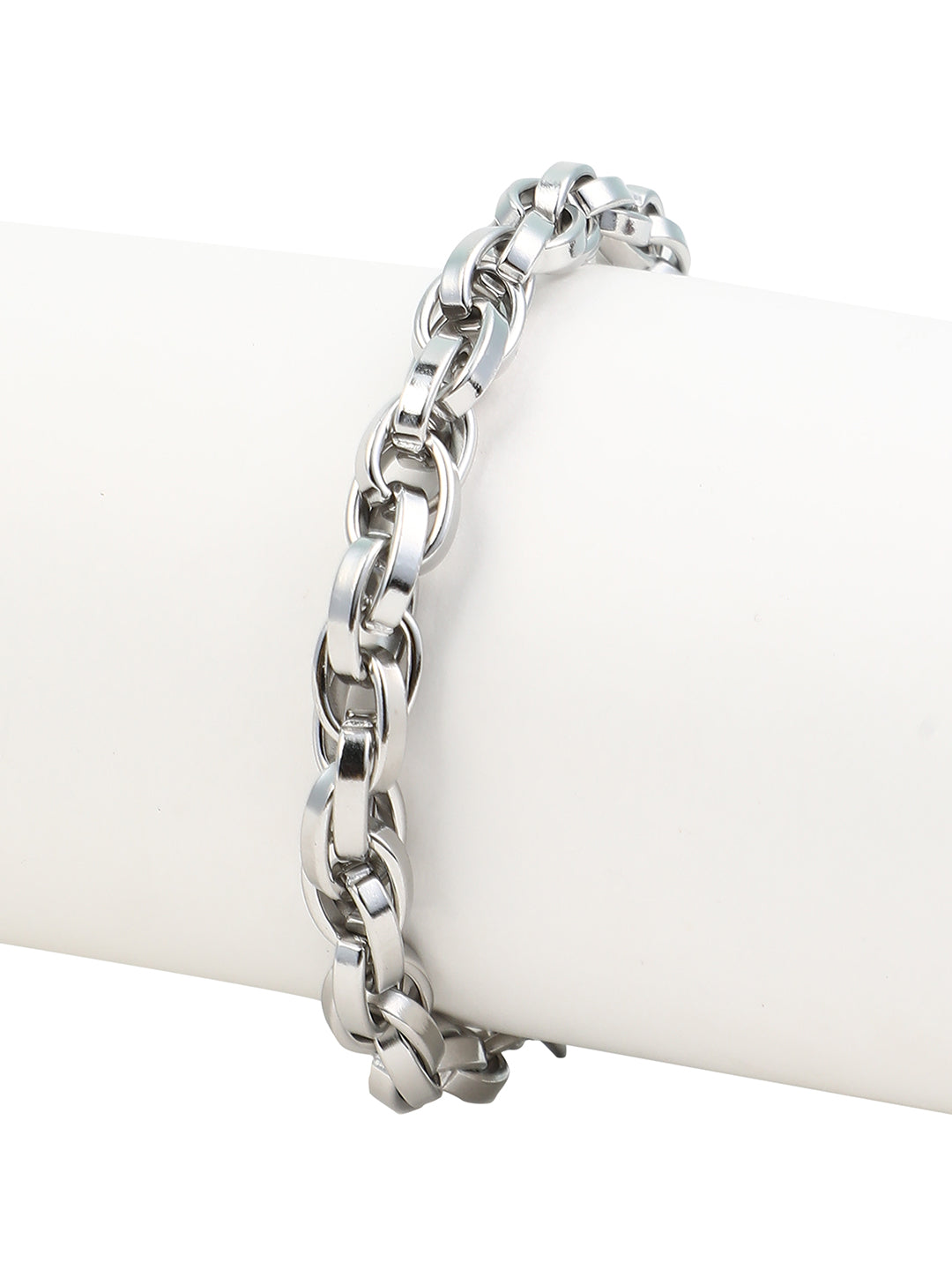 The Interweave Link Bracelet - Metallic Silver