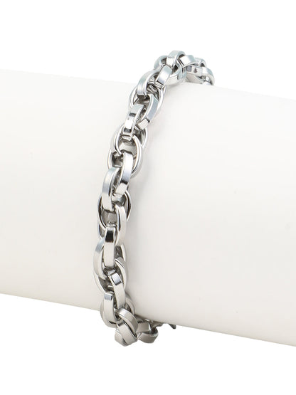 The Interweave Link Bracelet - Metallic Silver