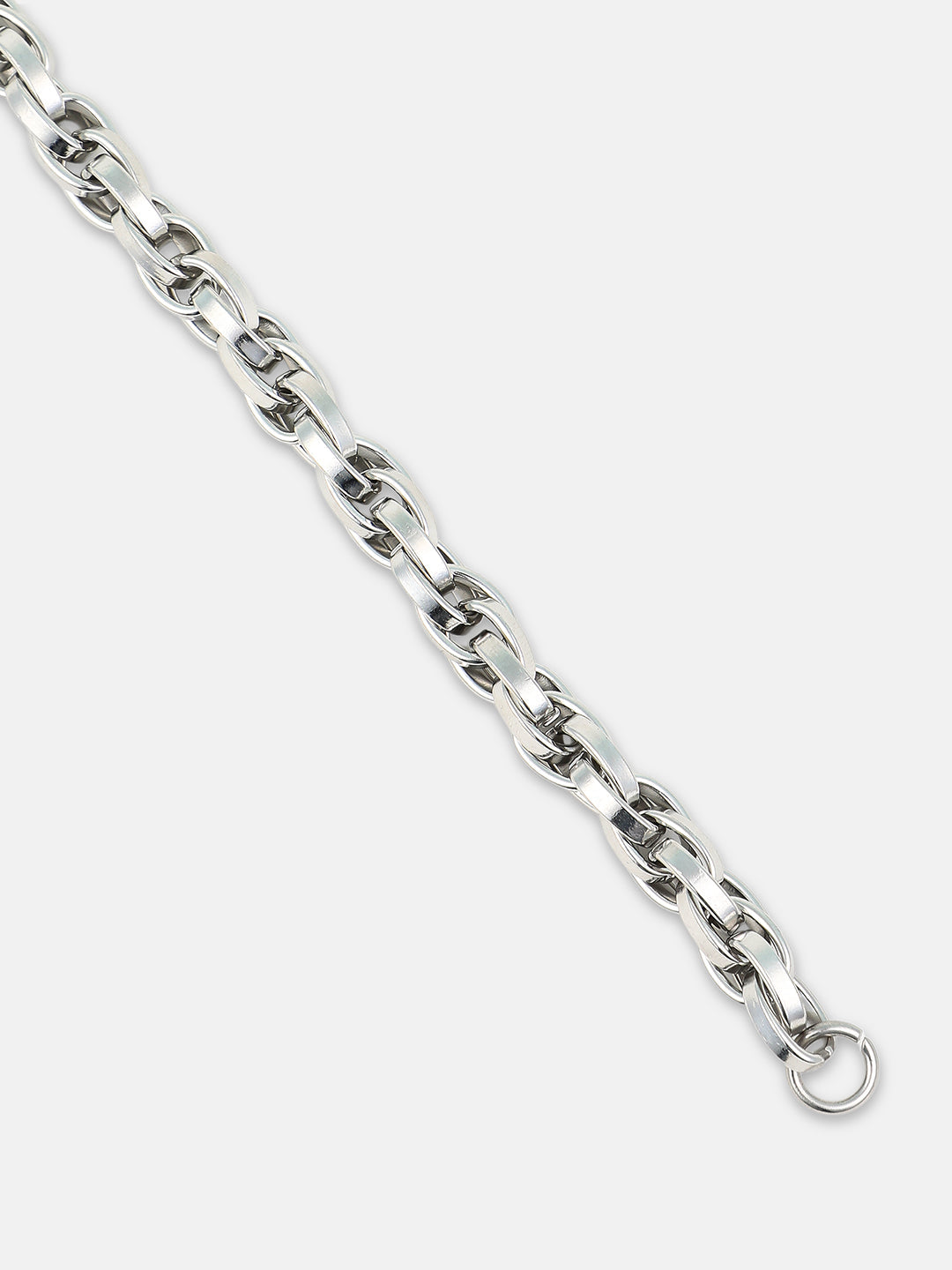 The Interweave Link Bracelet - Metallic Silver