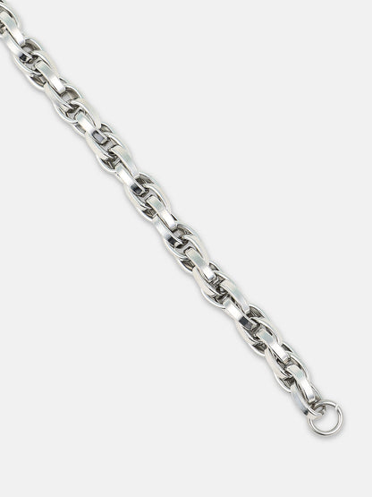 The Interweave Link Bracelet - Metallic Silver