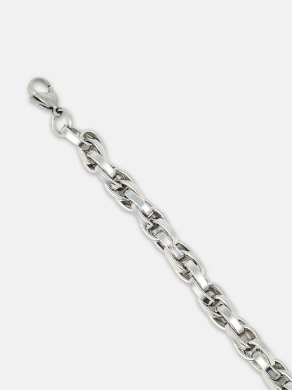 The Interweave Link Bracelet - Metallic Silver