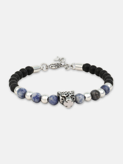 The Pantha Beaded Bracelet - Navy Blue