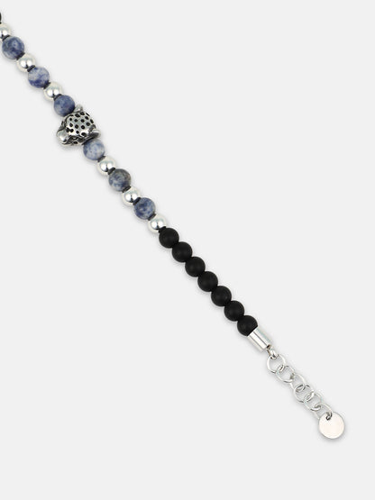 The Pantha Beaded Bracelet - Navy Blue