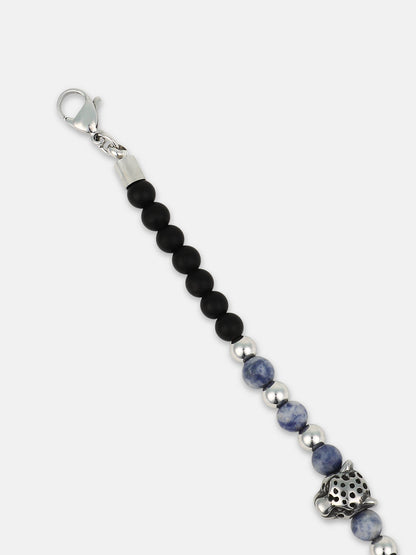The Pantha Beaded Bracelet - Navy Blue