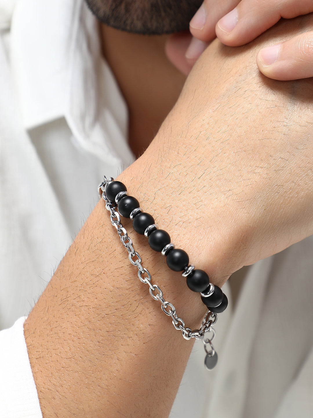 The Boho Beaded Bracelet - Onyx Black