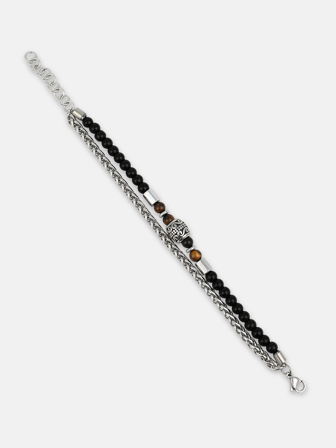 The Aztec Beaded Bracelet - Onyx Black
