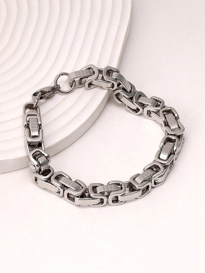 The Machina Chain Bracelet - Metallic Silver
