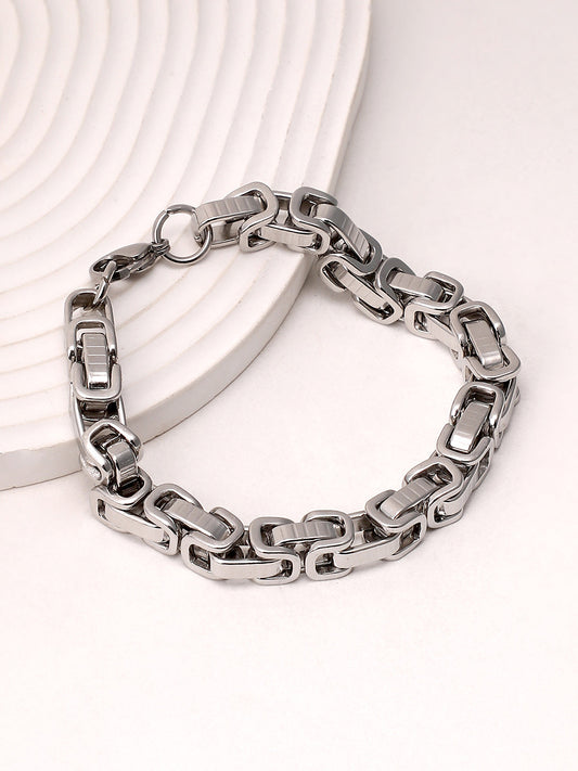 The Machina Chain Bracelet - Metallic Silver