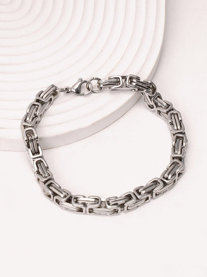 The Mechline Chain Bracelet - Metallic Silver