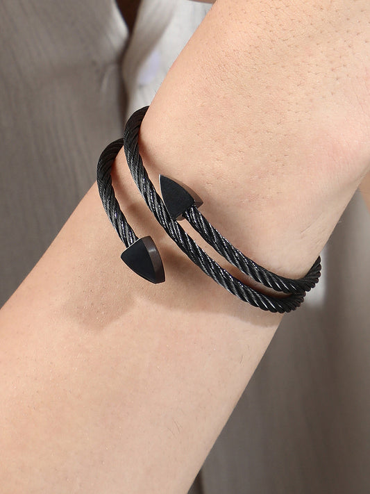 The Rope Wrap Bracelet - Onyx Black